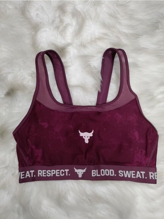 Under Armour Other - Under Armour Womens Project Rock Sports Bra Purple Tie Dye V Back L